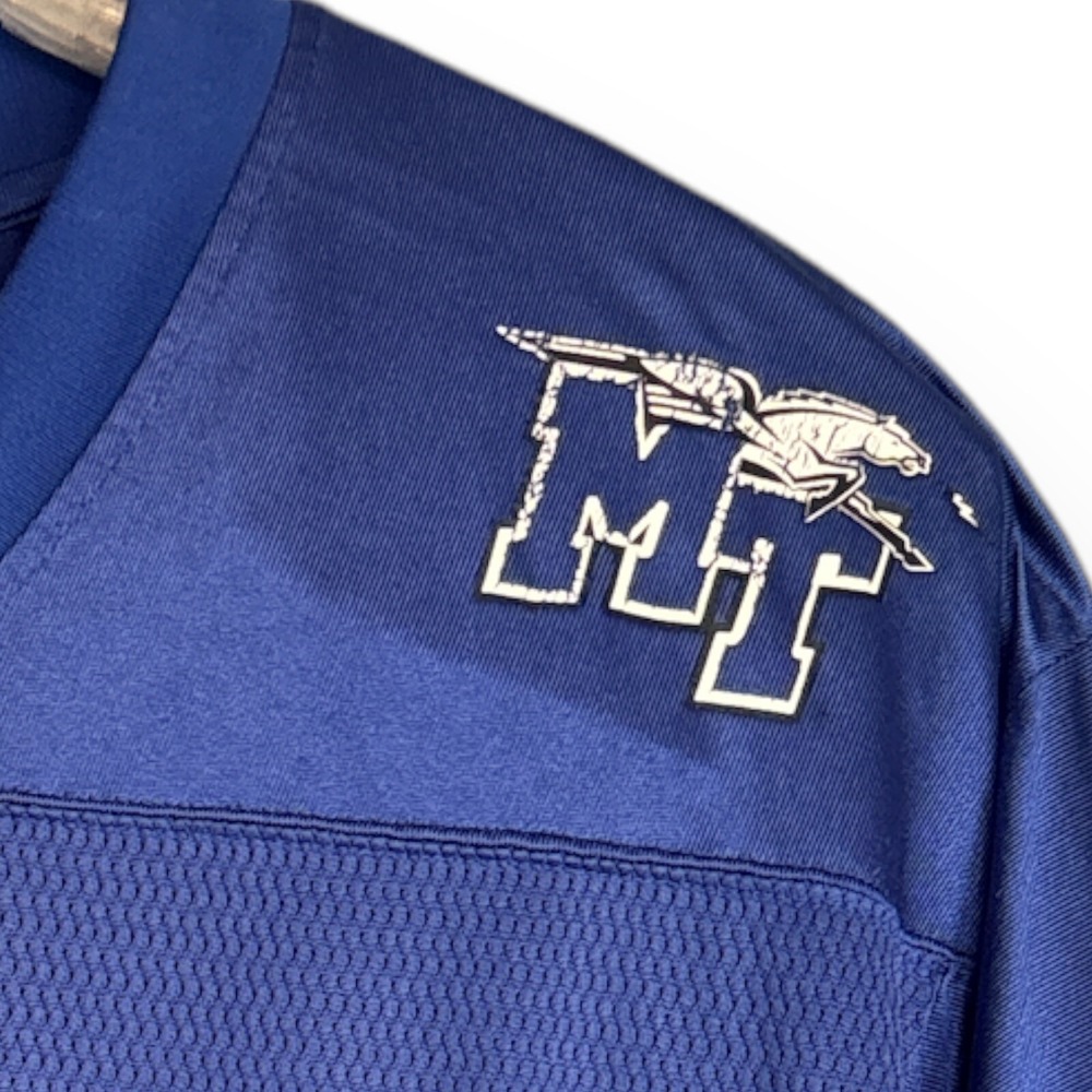 Middle Tennessee MTSU Blue Raiders Reebox Football Jersey Mens XL Blue Vintage - Picture 3 of 6